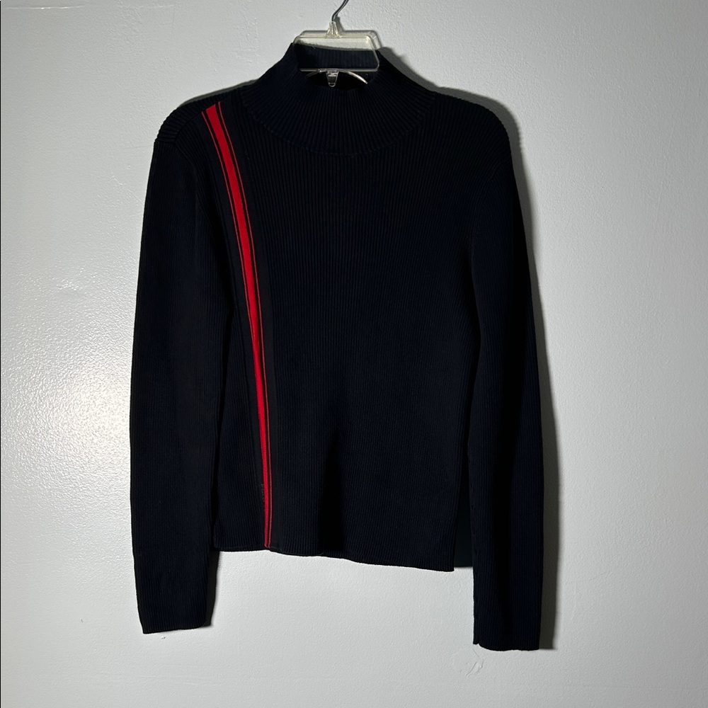 Polo Jeans Co. Ralph Lauren Vintage Black Ribbed Mock Neck Sweater
